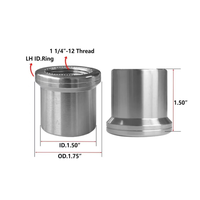 Adaptateur d'insertion de tube pour rotule Heim Weld Bung Rod End 1,25 pouce, filetage gauche et droit