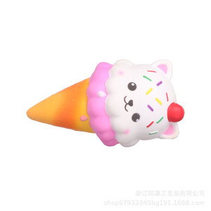 Juguete Antiestrés de Espuma de Poliuretano con Forma de Gato de Helado, Regalo Decorativo de Dibujos Animados para Niños de 5 a 7 Años, Unisex - Product Image 2