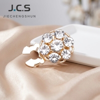 Cache-boutons fantaisie personnalisés en strass pour chemise, motif floral, à clipser sur les boutons existants