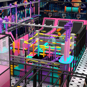Customized Large Indoor Trampoline Park for Adult and Children Equipment with Ball <b>Pool</b> and Devil <b>Slides</b> Electronics Video Games - Product Image 1
