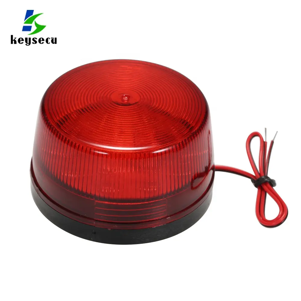 Keysecu 12V 120mA Wired Alarm Strobe Signal Siren Safety Warning LED Light Flashing Waterproof Safely Security for Alarm System