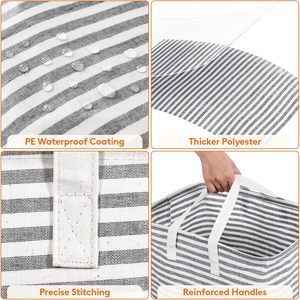 Wholesale Rect Stripe Clothes Collapsible Toy Storage <b>Boxes</b> Foldable Dirty Laundry Basket Laundry Bag <b>for</b> Clothes Laundry <b>Hamper</b> - Product Image 4