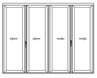 Porte coulissante pliante transparente, étanche, pour cuisine, salon, chambre, salle de bain, entrée, hôtel, séparateur d'intérieur en aluminium