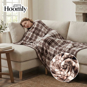 Hoomly Classical British Style Plaid Printing Twin Queen King Size Flannel <strong>Fleece</strong> Throw Blanket For Baby Adults Home <strong>Bedding</strong> - Product Image 3