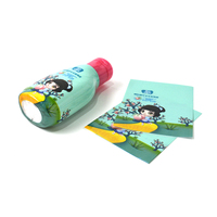 Zhongbao personnaliser haute qualité pour bébé lotion pour le corps bouteille étiquette PET thermorétractable manchon bouteille étiquette film rétractable