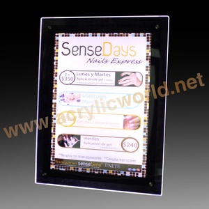Soporte de Acrílico Personalizable para Letreros LED con Paneles Intercambiables, Exhibidor Luminoso para Tiendas y Exposiciones - Product Image 4