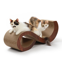 Gratte-salon naturel de luxe pour chats carton ondulé recyclé avec emballage en carton de style classique en sisal classique