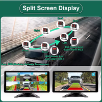 Kamera Dashcam Truk BSD BUS Monitor Sentuh IPS 10,36 Inci 6 Kamera Mundur AHD 1080P Tahan Air ADAS Layar Terpisah Van