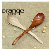 Cuillère à soupe en bois de style japonais avec motif de coquille de tortue Petite cuillère à riz créative pour enfants Ustensiles coréens