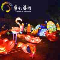 Disesuaikan sutra tradisional luar ruangan lentera taman Cina Dekorasi burung bunga untuk Tahun Baru Natal Paskah Thanksgiving