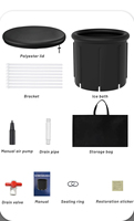 Vanace 80*75cm 300L 75Gal 8 pôles PVC gonflable plongeant froid 1/2 0.5HP refroidisseur avec baignoire glacée pour athlètes récupération sportive