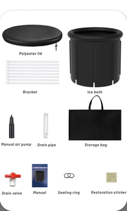 Vanace 80*75cm 300L 75Gal 8 pôles PVC gonflable plongeant froid 1/2 0.5HP refroidisseur avec baignoire glacée pour athlètes récupération sportive - Product Image 5