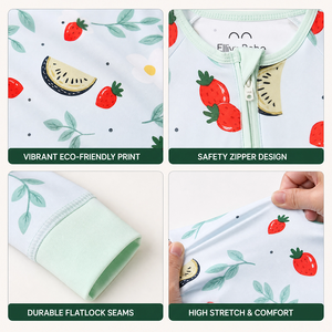 Pigiami in Viscosa <span class=keywords><strong>di</strong></span> Bambù Personalizzati all'Ingrosso, Tutina per Neonati in Bambù Organico con Doppia Cerniera, Abbigliamento per Bambini in Bambù - Product Image 3