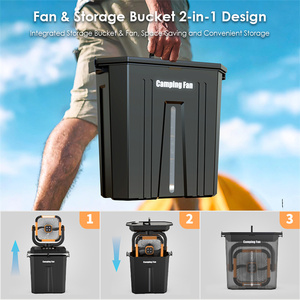 Ventilador de Nebulización Recargable de 20000mAh con Luz, Cubeta de 12L, Portátil, para Camping, Enfriador de Agua - Product Image 3