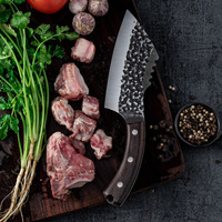 Couteau de filetage en acier carbone tranchant, forgé à la main, pour la cuisine en plein air, la pêche sous-marine, le camping, la cuisine, le hachoir à viande, le boucher