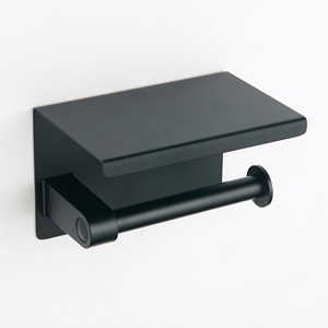 <span class=keywords><strong>Nero</strong></span> opaco SUS 304 supporto a parete in acciaio inox supporto <span class=keywords><strong>carta</strong></span> <span class=keywords><strong>igienica</strong></span> con ripiano - Product Image 4