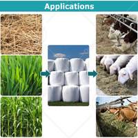 OCEAN Chine Enveloppeuse de balles d'ensilage pour maïs, foin, luzerne, herbe, compatible avec tracteur à conducteur marchant, mini
