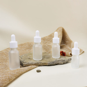 Envase Cosmético, Botella de Vidrio con Gotero de 1 oz, 30 ml, 60 ml, 100 ml, Botella de Vidrio Esmerilado con Gotero de Anillo Blanco - Product Image 4