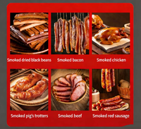 Fumoir à viande commercial pour poulet, saumon, poisson et saucisses, matériel pour hôtels et restaurants, machine à fumer les aliments
