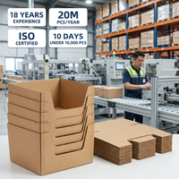 Boîtes d'expédition pliables en carton ondulé Kraft avec logo personnalisé en relief pour l'emballage et la distribution de produits pour les entreprises en ligne