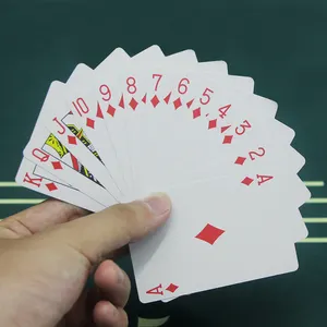 מותאם אישית פלסטיק פוקר משחק כרטיס סיטונאי 100% כל קלפים כפול תיבת סט