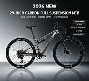 Bicicleta de Montaña NUEVA 2026 de 29 Pulgadas con Suspensión Completa de Carbono, Doble Suspensión para Descenso, con 12 Velocidades para Ciclismo de Montaña - Product Image 1