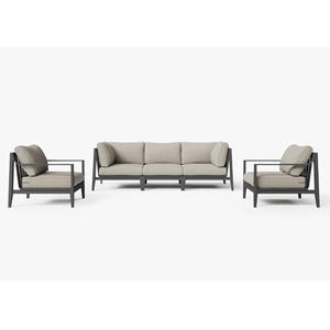 Ensemble de salon de <span class=keywords><strong>jardin</strong></span> en aluminium AJUNION, mobilier d'extérieur, ensemble de luxe, fauteuils, ensemble de salon, canapés de <span class=keywords><strong>jardin</strong></span> avec coussins en mousse à mémoire de forme - Product Image 1