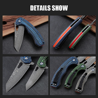 Nouveau Couteau Pliant Damas 2026 60 HRC, Couteau de Poche EDC pour le Camping, la Randonnée et le Quotidien, Fabricant OEM en Gros