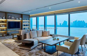 OEM Factory Direct Wholesale Price 3 Star Hotel Guest Room Furniture Manufacturer Custom King <b>Queen</b> MDF Panel Upholstered <b>Bed</b> - Product Image 3