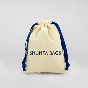 高級カスタム印刷ロゴ異なるサイズのツルショッピング靴ハンドバッグ服キャンバスパッキングコットンポーチ引き出しダストバッグ - Product Image 4