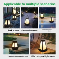 Lampe solaire LED de jardin, IP65, acier inoxydable, design moderne, éclairage de chemin extérieur, télécommande pour jardin