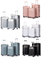 Valise antivol de haute qualité 20 pouces, nouvelle collection pour filles, coque rigide en PC, bagage cabine 24 et 28 pouces, bagage de voyage simple et luxueux, OEM