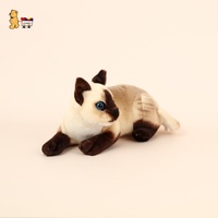 Katzen spielzeug für Kinder und Erwachsene Siamesische Katzen Simulation Schöne und lebensechte Stoff Nylon PP Baumwolle Gefüllte Haut freundlich