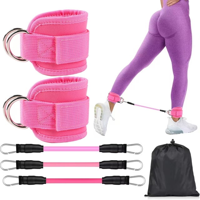 2025 Hot Sale Ankle Resistance Bands with Cuffs Ankle Bands Working Out Glutes for Kickbacks Hip Fitness Training