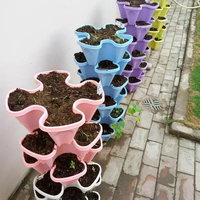Grands pétales verticaux verticaux Vente en gros de plantes de luxe Pp Jardinières et pots de fleurs pour plantes d'extérieur