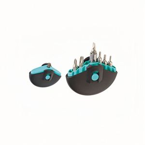 Kit d'outils de tournevis multi-embouts en forme de mini-ventilateur avec logo personnalisé, lumière LED et ouverture par bouton-poussoir - Product Image 2
