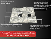 Sacs d'emballage en carton avec valve pour huile comestible, vodka et eau minérale, qualité alimentaire, tailles personnalisables (2L-10L) pour distributeur de liquides