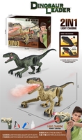 Juguete de Control Remoto de Velociraptor Caminante de 2.4g, Juguete de Robot Dinosaurio con Luz, Sonido y Spray de Niebla, Juguete Popular en 2023 para Niños