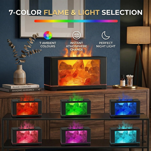 Diffuseur d'arômes à flamme simulée effet feu de camp, veilleuse colorée avec capteur, prix d'usine, pour la maison, cadeau créatif - Product Image 4