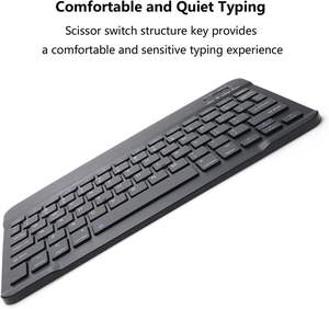 Mini clavier et souris sans fil de bureau Guangzhou avec disposition UK, silencieux, rechargeable, pour Windows, Mac, téléphones mobiles, en stock - Product Image 4