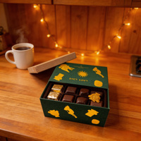 Boîte-cadeau de chocolat et emballage de biscuits écologiques haut de gamme personnalisés