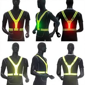 Gilet de sécurité réfléchissant LED de type 1 entièrement encapsulé, en PVC antistatique, respirant, pour atelier d'usine, conforme à la norme EN 20471 - Product Image 1