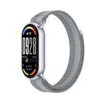 Vente en gros de bracelets de montre sport en nylon souple avec boucle magnétique pour MiBand 8/9/10, largeur de bande 12 mm, remplacement