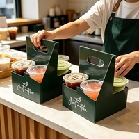 Support de tasse à emporter en carton personnalisé, jetable, écologique, recyclable, à paroi simple, isolant thermiquement, pour thé au lait chaud et café