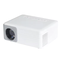 Mini projecteur LCD portable 720P avec haut-parleurs intégrés, design de poche, prend en charge la Full HD 1080P - Cadeau de Noël pour le home cinéma