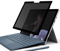 Écran de confidentialité pour ordinateur portable avec cadre adhésif amovible et lavable, Installation facile, filtre pour Microsoft Surface Pro 4 5 6 7