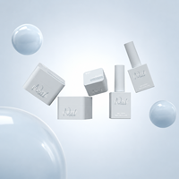 Bouteille de vernis à ongles personnalisée OEM/ODM 10ml 12ml avec pinceau et capuchon, pots de gel de construction carrés en PP 5g 10g 20g 30g 50g, emballage cosmétique