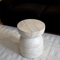 Table basse moderne en ciment de magnésie durable pour salon, hôtel, appartement