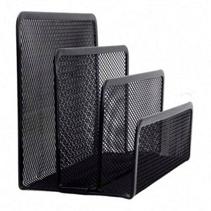 Document File Paper Letter Desktop Tray Desk Organizer 3 Compartments Metal Storage Stand File Storage Rack Holder - Product Image 5