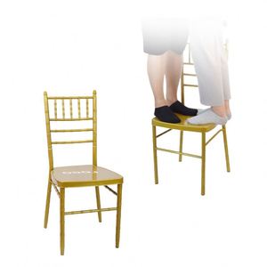 Chaise de réception moderne blanche de luxe pour mariage, hôtel, salle de réception, avec cadre métallique, installation facile, taille personnalisable pour événements - Product Image 1